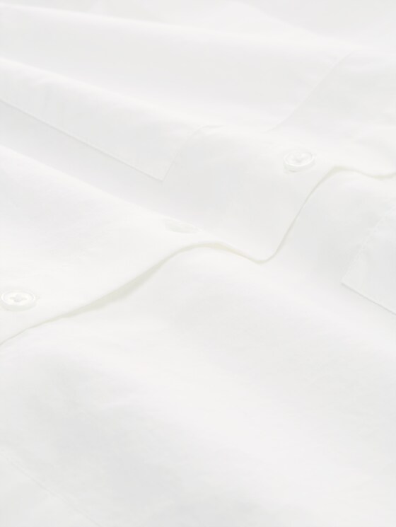 Boxy fit cotton blouse - White