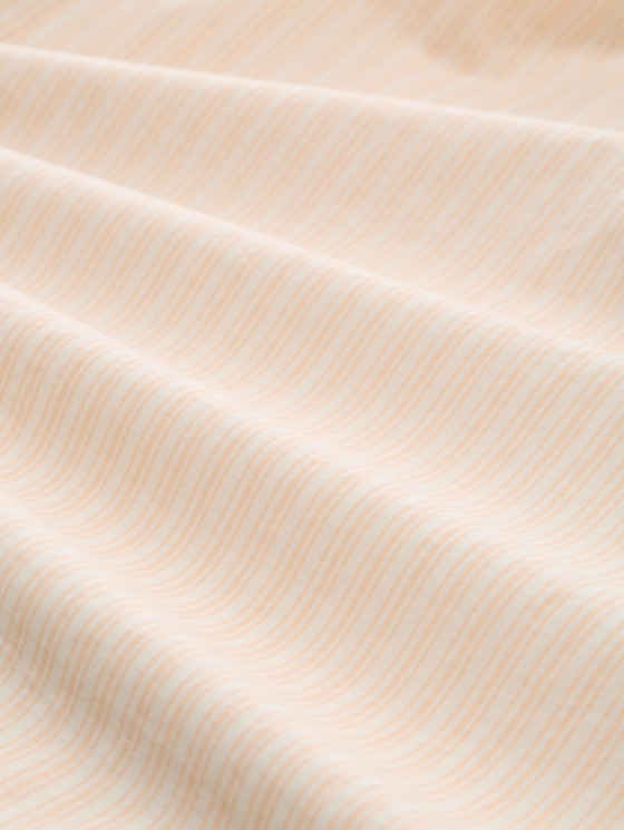 Striped blouse - white apricot irregular stripe