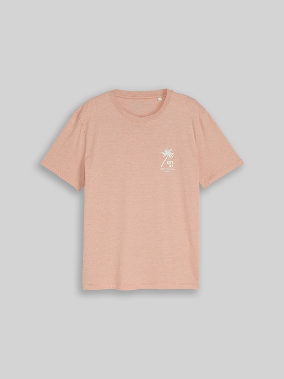 T-shirt with a palm tree print - faded copper orange