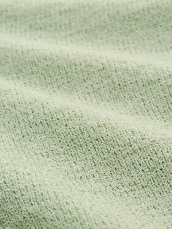 Relaxed fit knitted jumper with boat neck - light matcha green