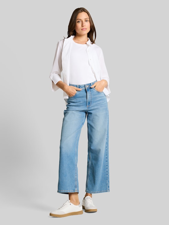 TTNELMA CULOTTE Jeans - Clean Light Stone Blue Denim