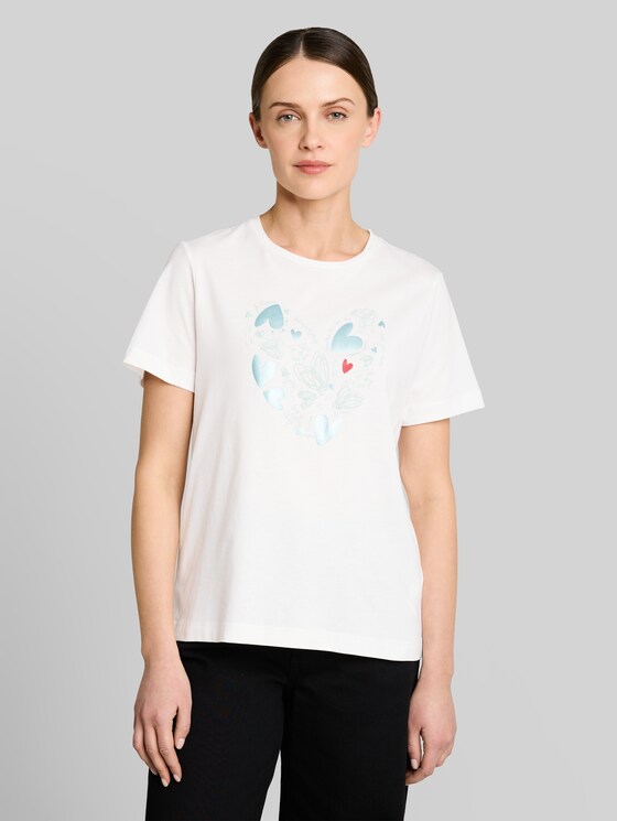Printed T-shirt - Dove White