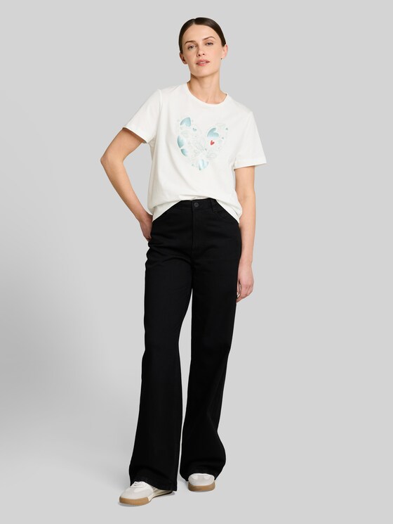 Printed T-shirt - Dove White