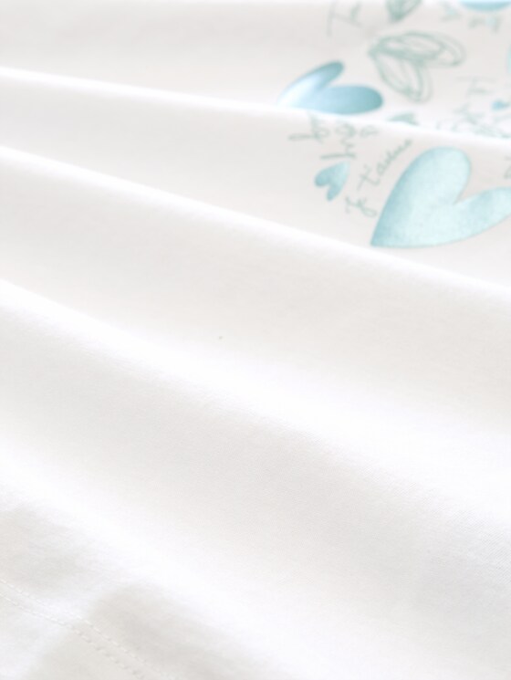 Printed T-shirt - Dove White