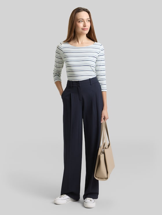 Long-sleeved top with a striped pattern - blue haze multicolor stripe