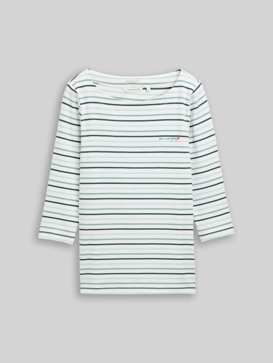 Long-sleeved top with a striped pattern - blue haze multicolor stripe