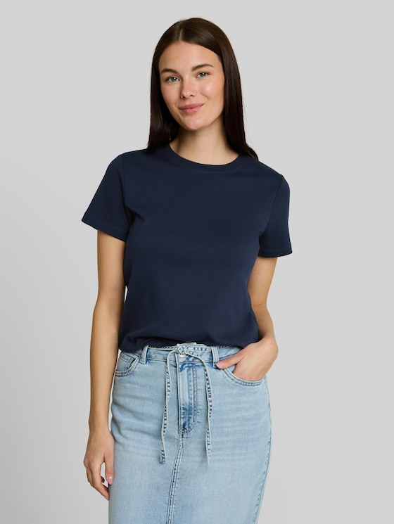 Basic cotton T-shirt - Real Navy Blue