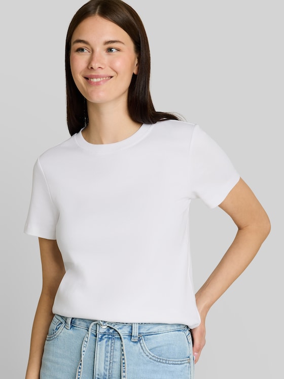 Basic cotton T-shirt - White