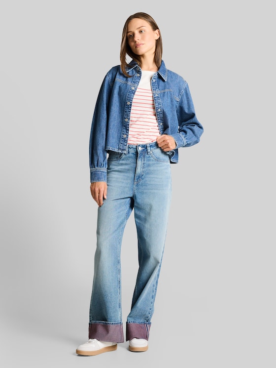 Striped T-shirt - Whisper White