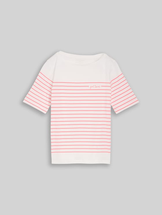 Striped T-shirt - Whisper White