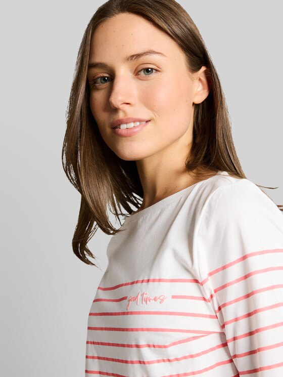Striped T-shirt - Whisper White