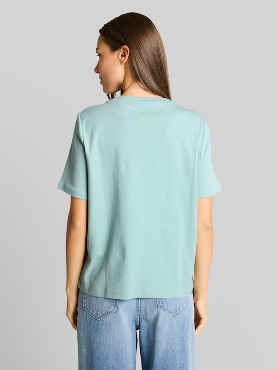 Cotton T-shirt - light blue green