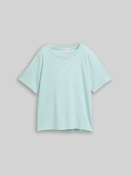 Cotton T-shirt - light blue green