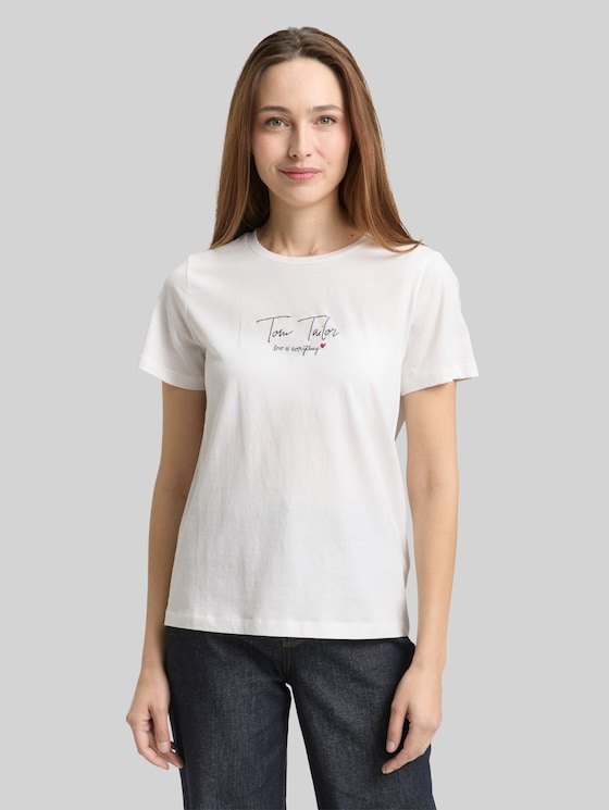 T-shirt with logo print - Whisper White