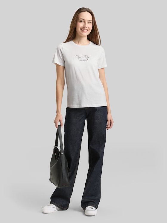 T-shirt with logo print - Whisper White