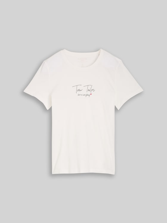 T-shirt with logo print - Whisper White