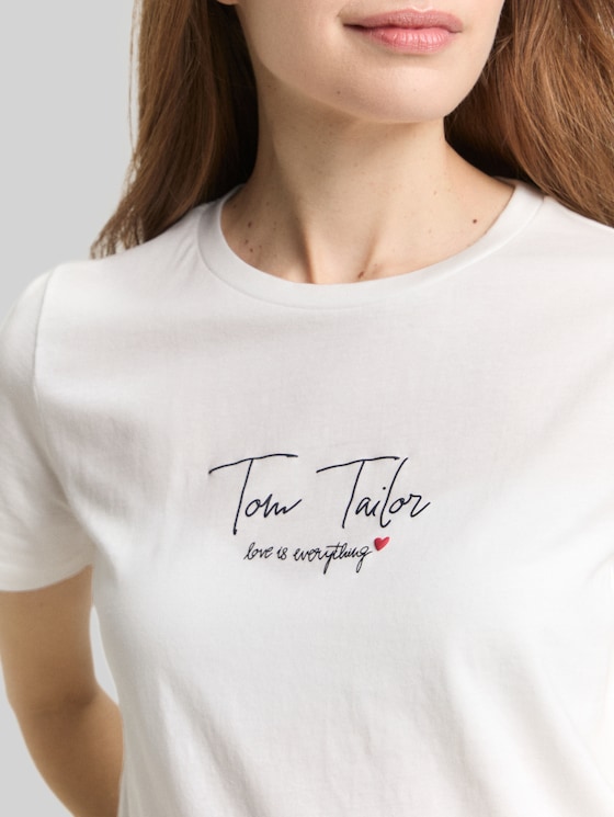 T-shirt with logo print - Whisper White