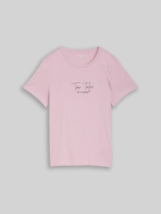 T-shirt with logo print - light elderberry