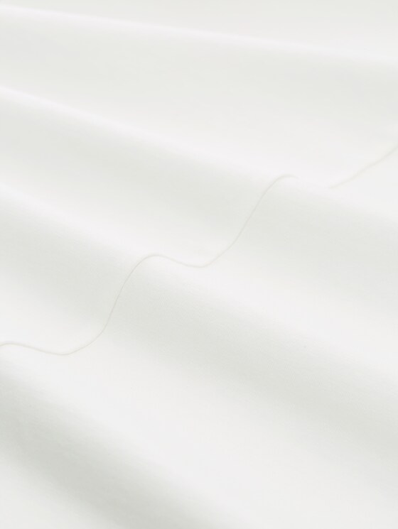 Slim-fit top with a round neckline - Whisper White