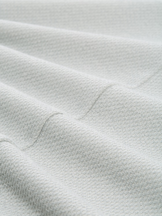 Long-sleeved shirt with batwing sleeves - soft dusty blue melange
