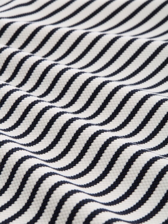 Long-sleeved top with a striped pattern - blue offwhite stripe structure
