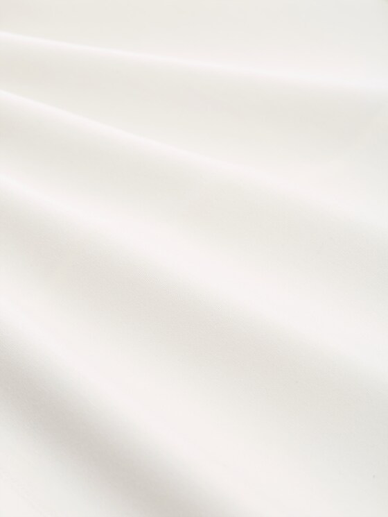 Loose fit scuba long-sleeved shirt with polo collar - Whisper White