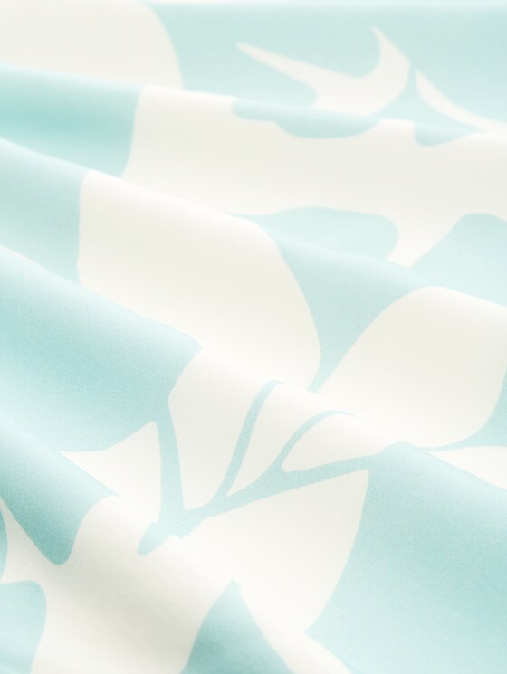T-shirt in a mix of materials - big mint ginkgo