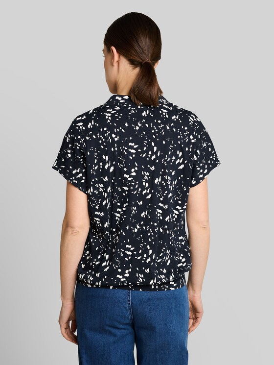 T-shirt with pattern - navy dot