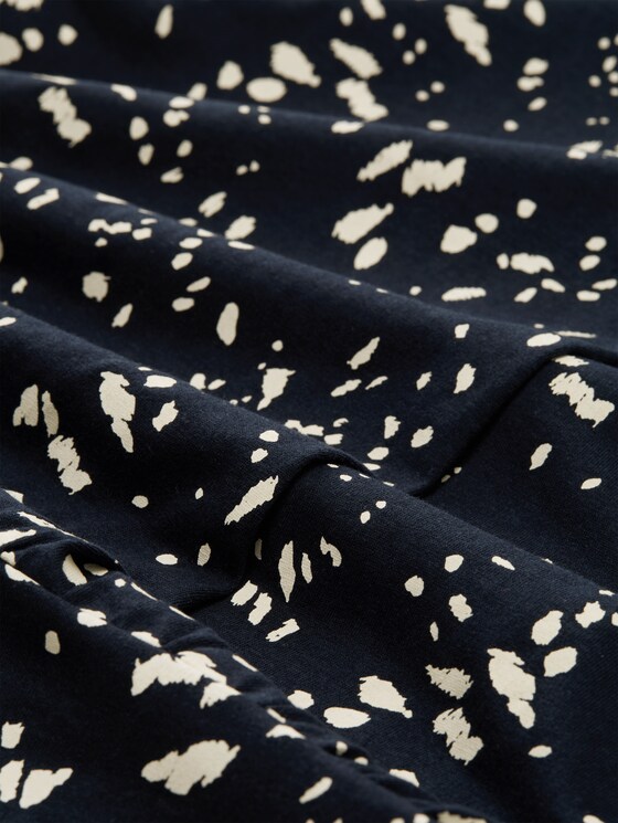 T-shirt with pattern - navy dot