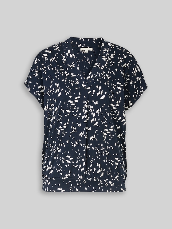T-shirt with pattern - navy dot