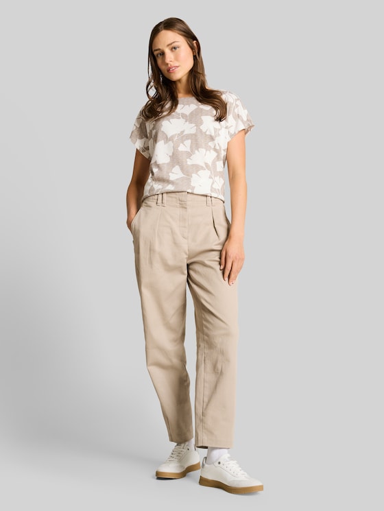 T-shirt with pattern - ginkgo knit optic