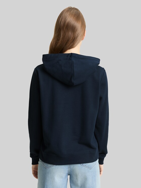 Hoodie sweatshirt with embroidery - sky captain blue