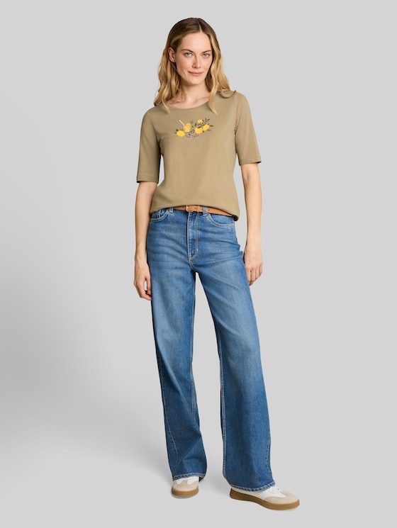 Printed T-shirt - Silver Olive