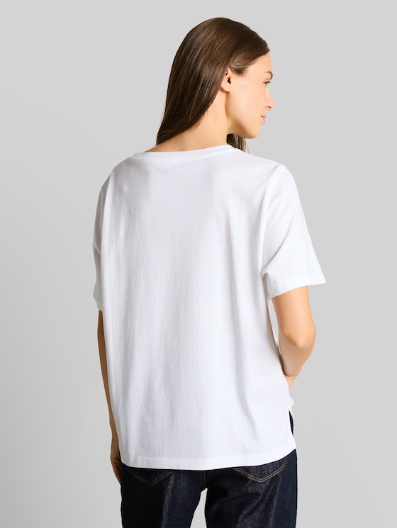 Boxy fit T-shirt with chest pocket - White