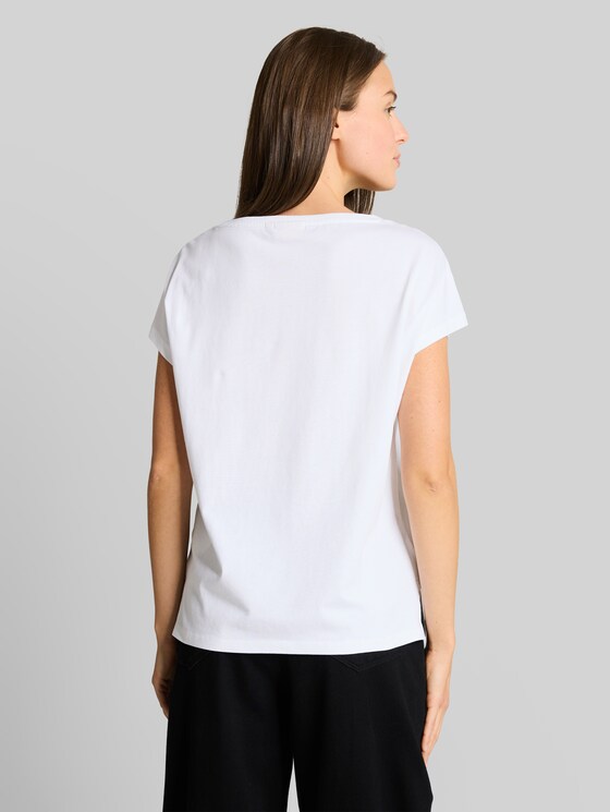 T-shirt with eyelet embroidery - White