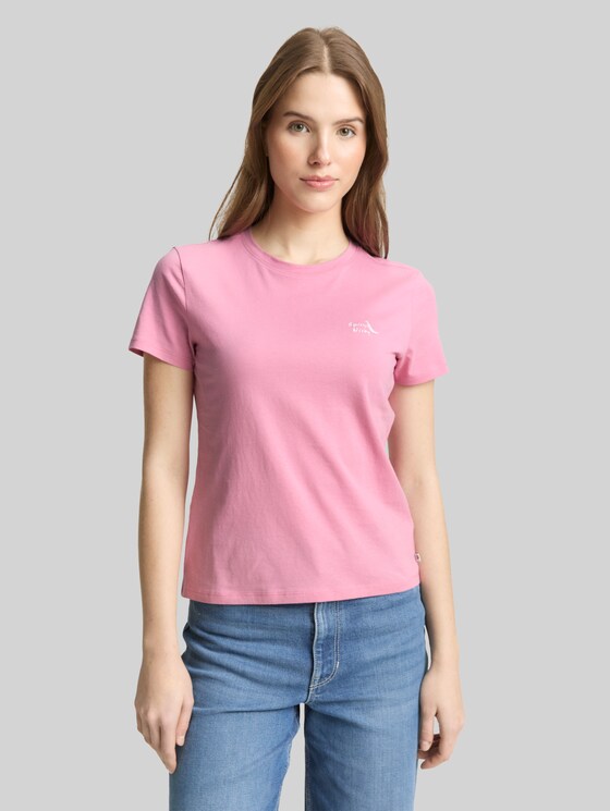 T-shirt with embroidery - Soft Blush Rose