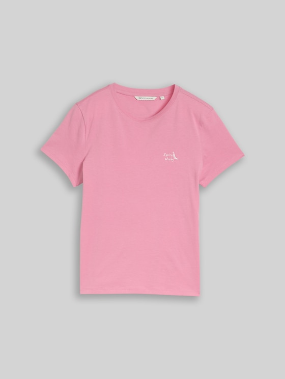 T-shirt with embroidery - Soft Blush Rose