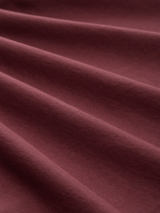 Cotton T-shirt - Tawny Port Red