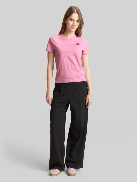 Cotton T-shirt - Soft Blush Rose