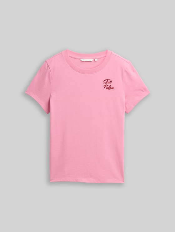 Cotton T-shirt - Soft Blush Rose