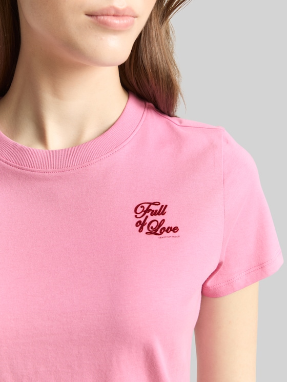 Cotton T-shirt - Soft Blush Rose