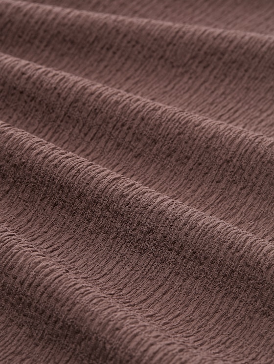 Slim fit crinkle T-shirt - taupe brown