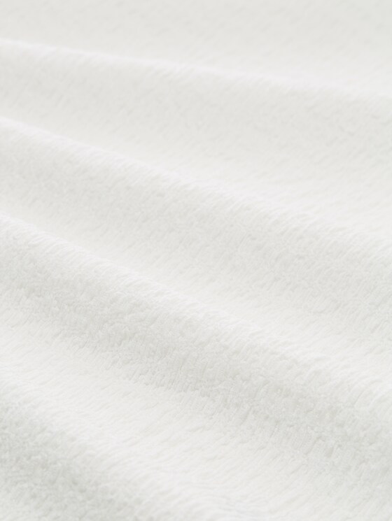 Loose fit crinkle long-sleeved shirt - off white