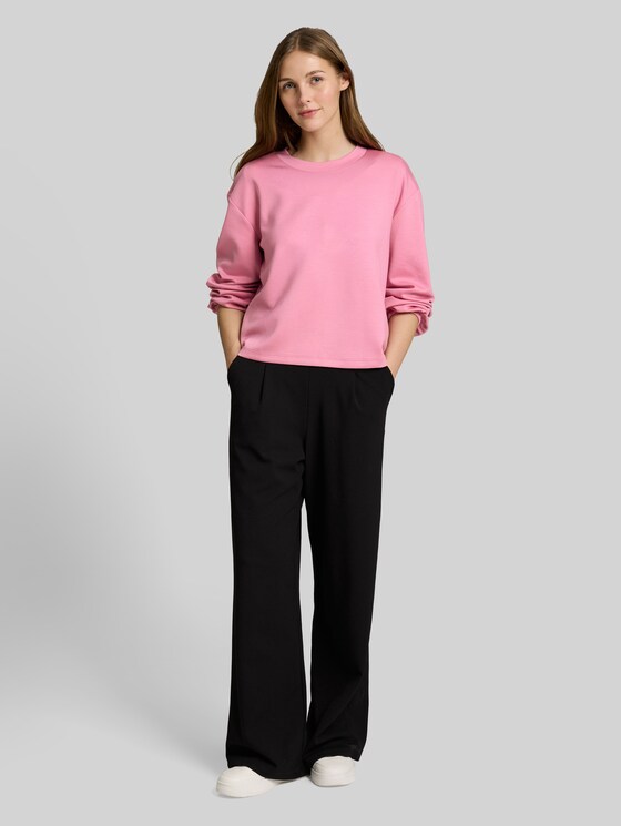 Loose fit scuba long-sleeved shirt - Soft Blush Rose