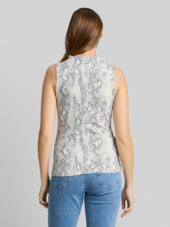 Slim fit top with snake pattern - faded snake print