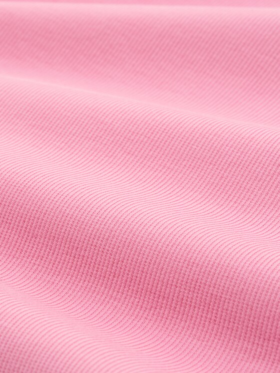 Slim-fit T-shirt with ribbed texture - Soft Blush Rose