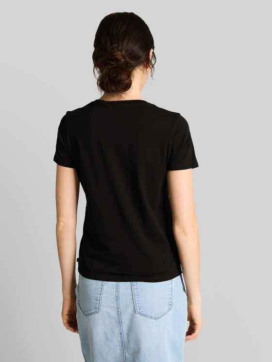 Printed T-shirt - deep black