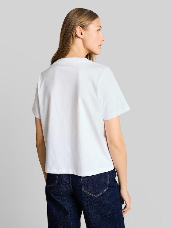 Loose fit T-shirt with embroidery - White