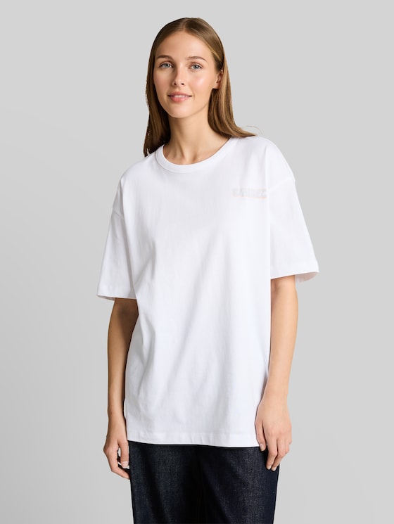 Oversized T-Shirt with back print - White