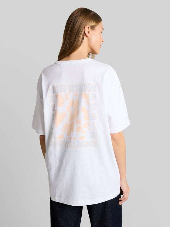 Oversized T-Shirt with back print - White